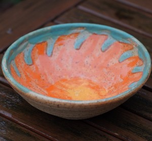 Miska ceramiczna słoneczna pomarańczowa