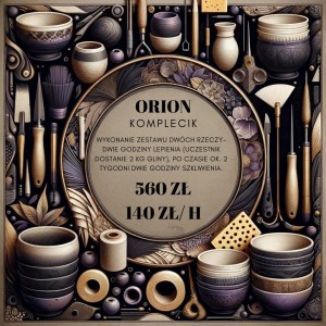Warsztat ceramiki czterogodzinny Orion (2x 2 h)- lepienie dwóch rzeczy