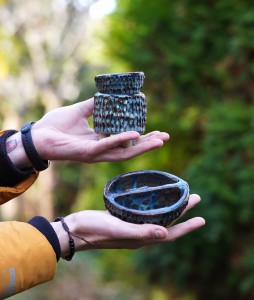 Zestaw ceramiczny „Tapasiara” ciemnoniebieski