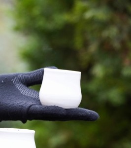 Zestaw dwóch czarek z porcelany zwężone