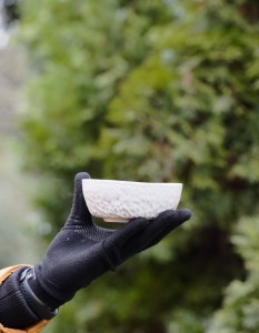 Porcelanowa miska skrobana